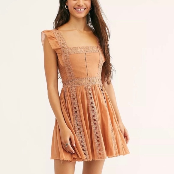 Free People Dresses & Skirts - Free People One Verona Dress NWT Camel RARE Size XS Worn on Sweet Magnolias!